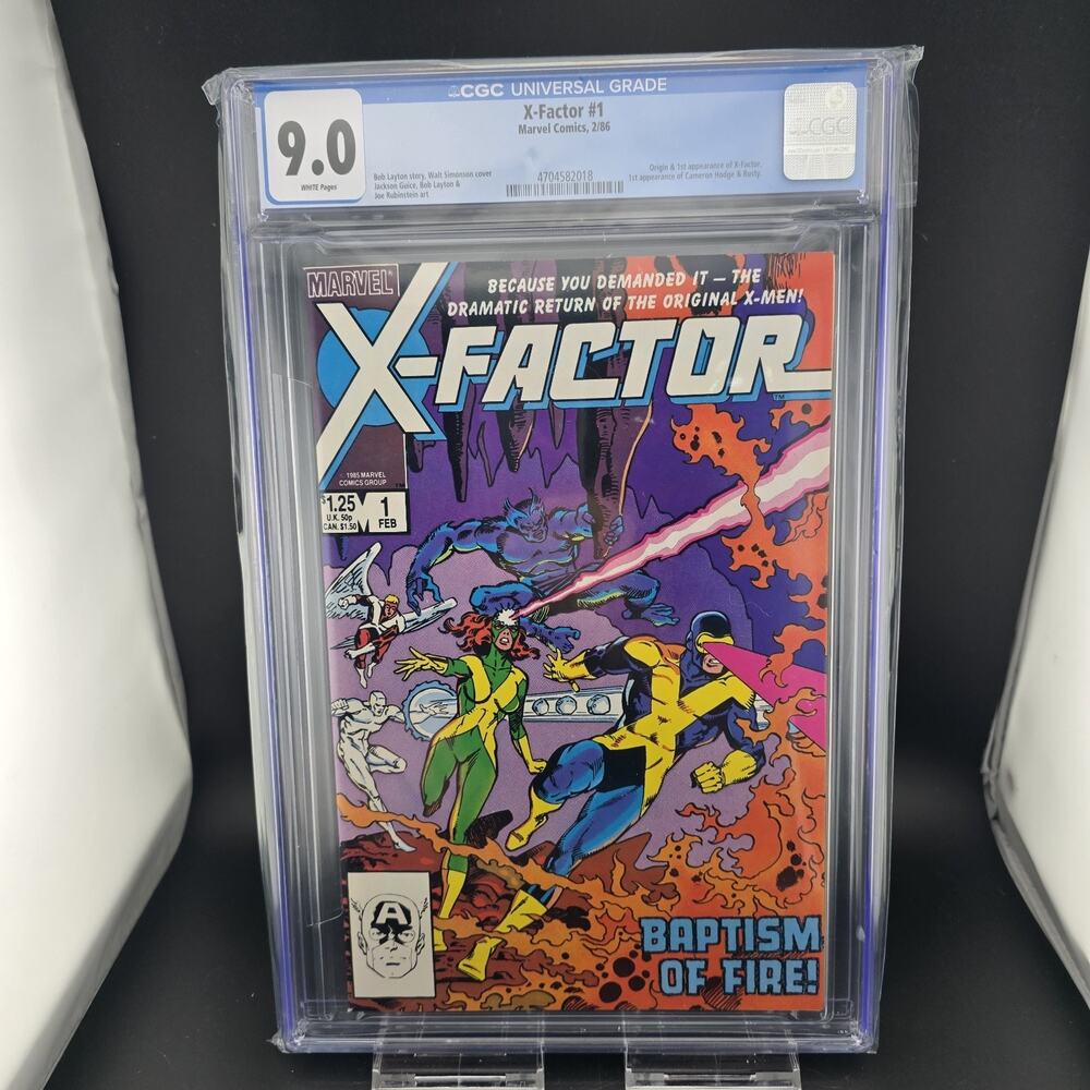 X-Factor #1 CGC 9.0 WP 1986 Marvel Comics 1st App Cameron Hodge Rust-Eyed Bob